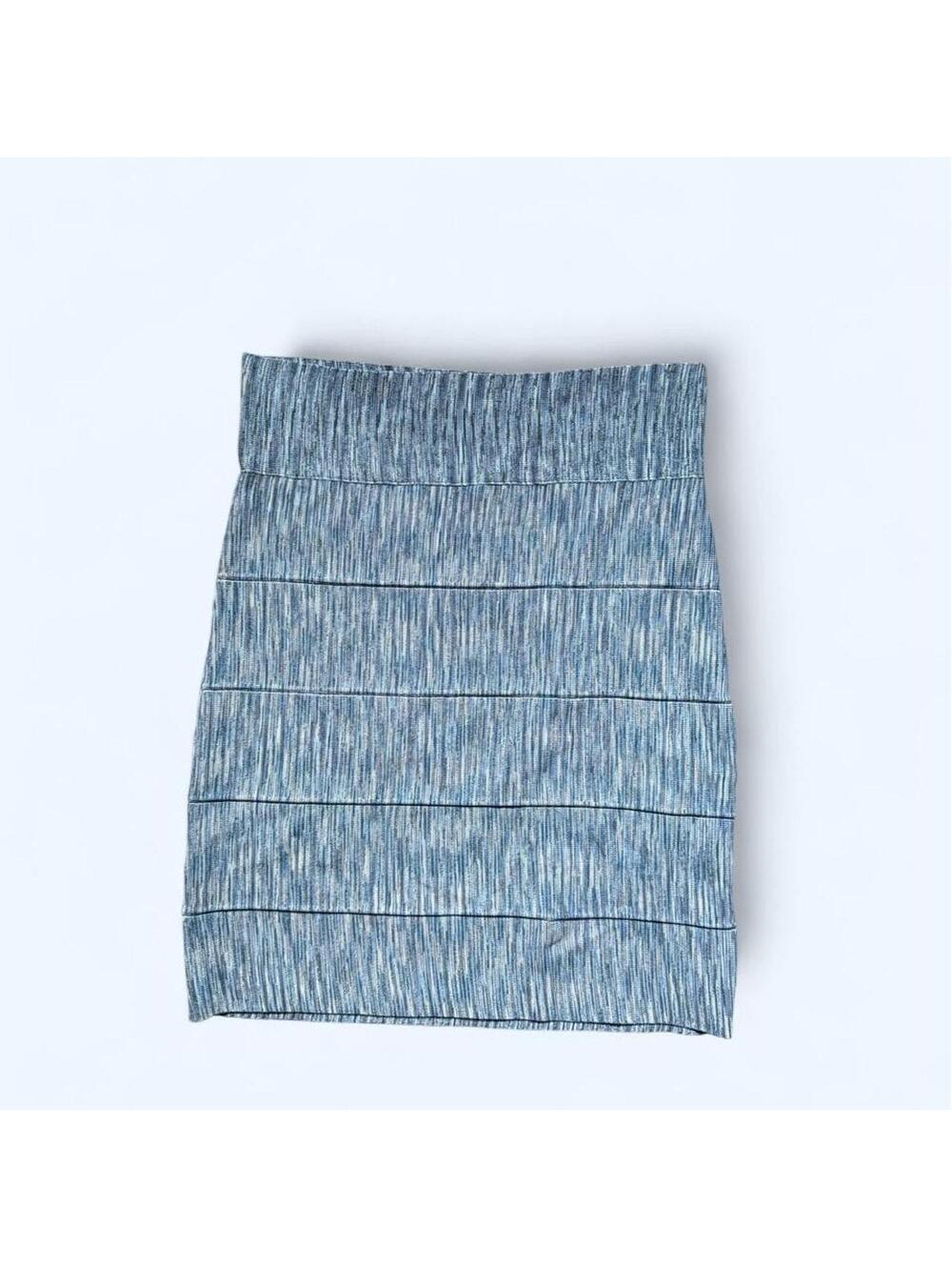 BCBGMAXAZRIA blue skirt with stripes, size M